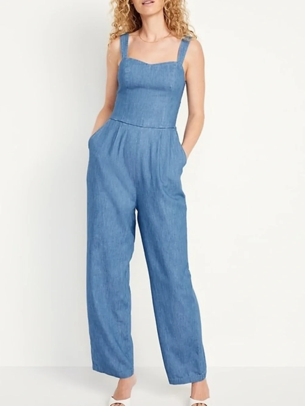 Old Navy Fit & Flare Denim Jumpsuit